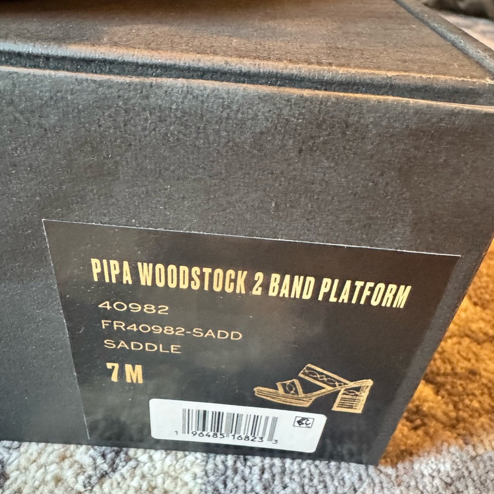 NIB Frye Women's Pipa Woodstock Brown Platform Sandals - Picture 3 of 8